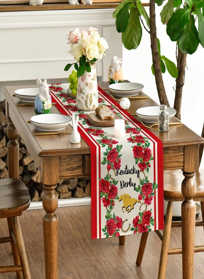 Yarcooly Kentucky Decorations Kentucky Table Runner Horse Racing Party Favors Kentucky Decorations and Supplies for Home Party Table - Image 5