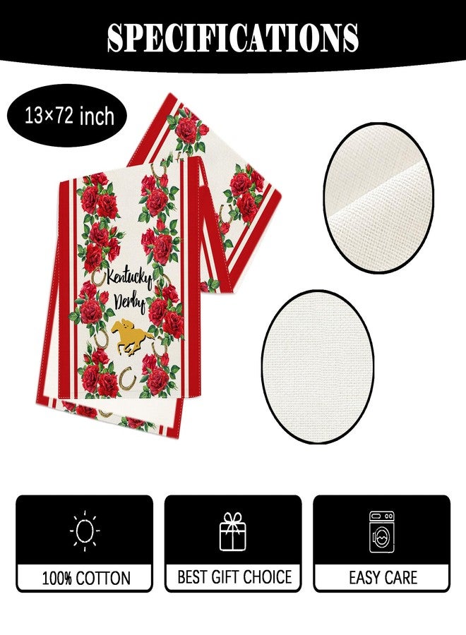 Yarcooly Kentucky Decorations Kentucky Table Runner Horse Racing Party Favors Kentucky Decorations and Supplies for Home Party Table - Image 4