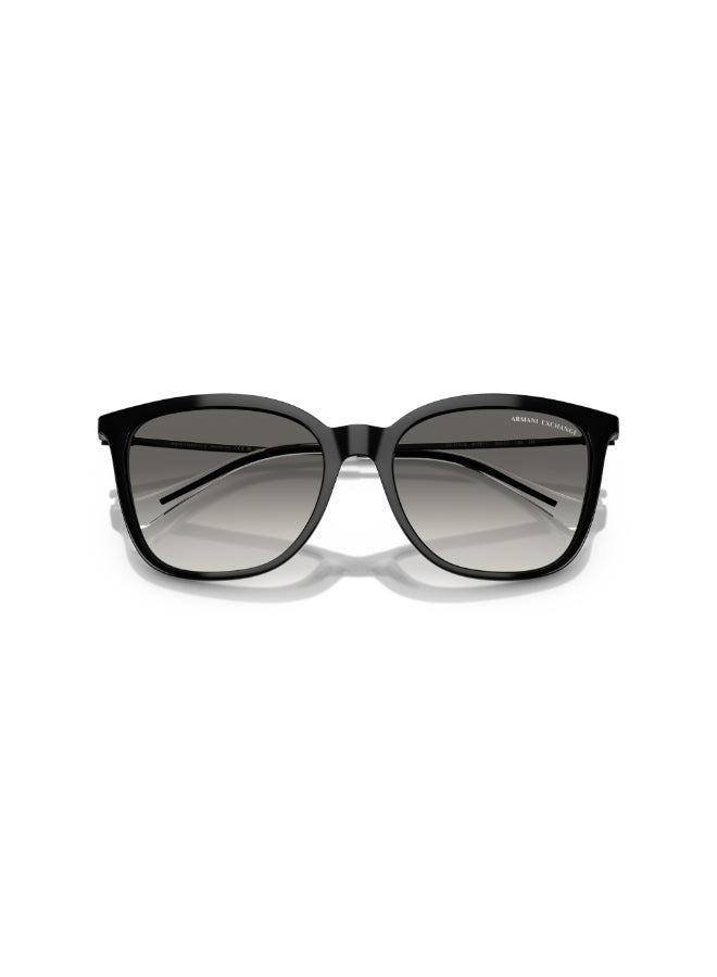 Armani Exchange نظارات شمسية طيار للنساء من أرماني إكستشينج - AX 4151S - حجم العدسة: 55 مم - أسود لامع - Image 2