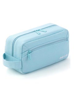 Excefore Big Capacity Pencil Case Canvas Large Storage Pouch Pen Holder Simple Stationery Bag Office Organizer School Supplies Portable Gift for Teen Girls Boy Men Women (Blue)  - Image 1