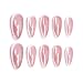 Sun&Beam Nails Handmade Press-on Medium Long Almond Fuchsia Pink Cat Eye Design Charming False Nail Tips 10 Pcs (#124 L) - Image 2