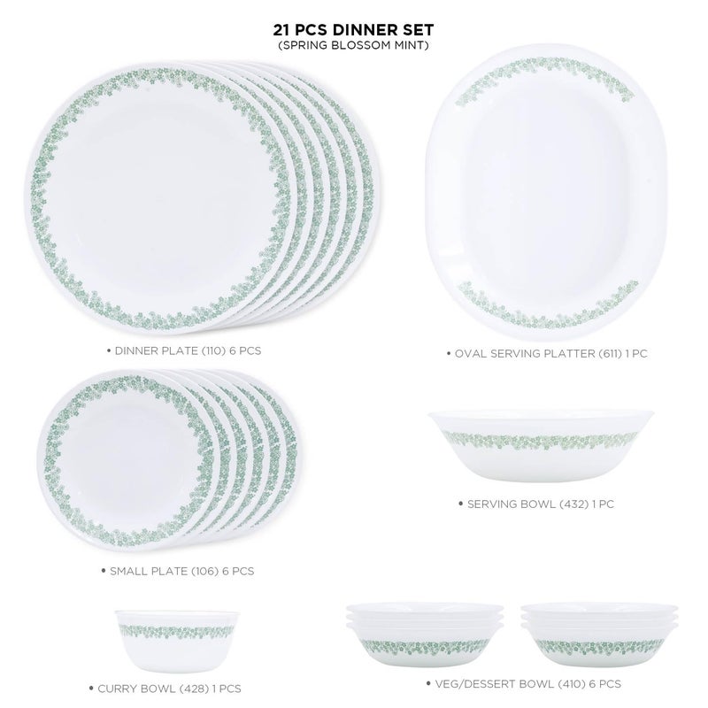 Corelle Spring Blossom Green Corelle Piece Dinnerware Corelle