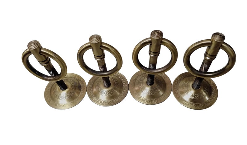 Kkriya Home Decor Heavy Duty Antique Brass Finish Bottom KADA for Patio JHULA Superior HIGrade Quality Life TIME WARRENTY KADA Patio Swing Hammock Swing16MM Rod with Weight Capacity of 800KG Pack of 4PCS - Image 5