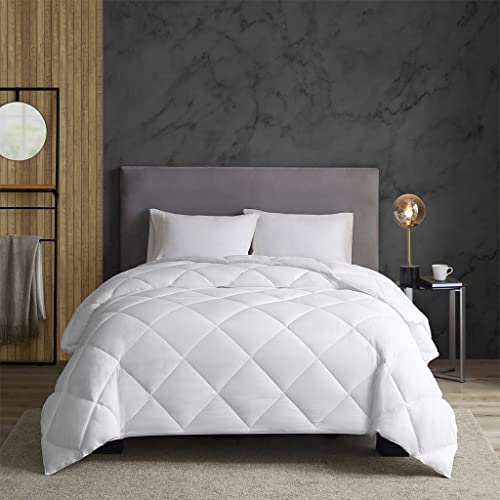 Sleep Philosophy Thinsulate Fibers 3M Scotchgard Moisture Wicking Down Alternative Comforter with 300TC Cotton Sateen Cover, King, White - Image 1