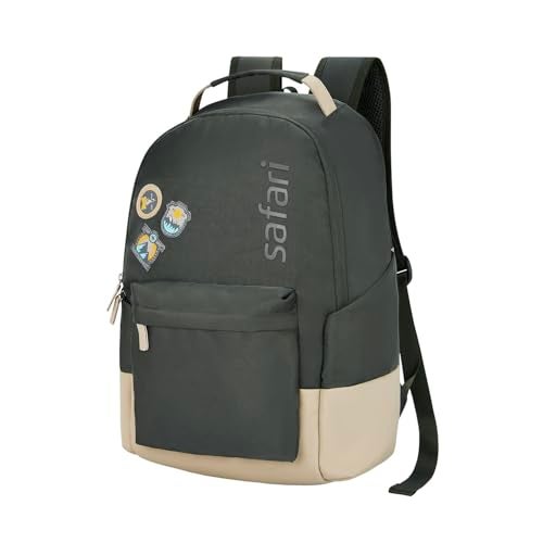 Safari Dart 3 24L College backpack, 2 compartments, 17" laptop compatible, Smart trolley sleeve, Front pocket, college backpack bags for women and men, travel bag, Ideal for Students, Color - Olive - Image 1