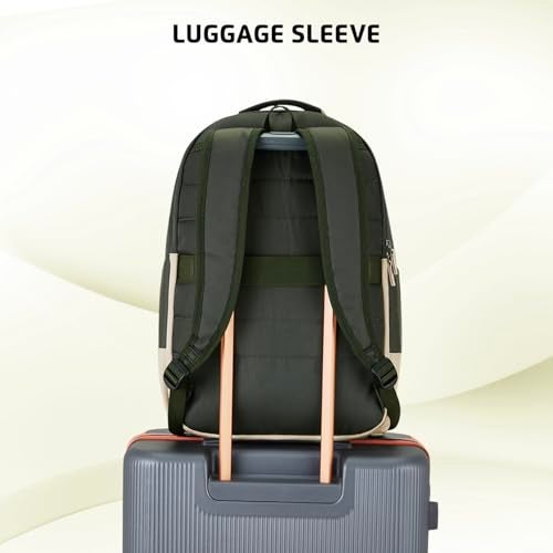 Safari Dart 3 24L College backpack, 2 compartments, 17" laptop compatible, Smart trolley sleeve, Front pocket, college backpack bags for women and men, travel bag, Ideal for Students, Color - Olive - Image 3