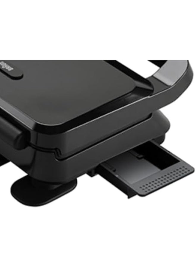 صانع الوجبات الخفيفة سناك ميكر 5، بتصميم عصري، مع ألواح مطلية غير لاصقة، باللون الأسود، بقدرة 800 واط، مع سطح قابل للإزالة - Image 2