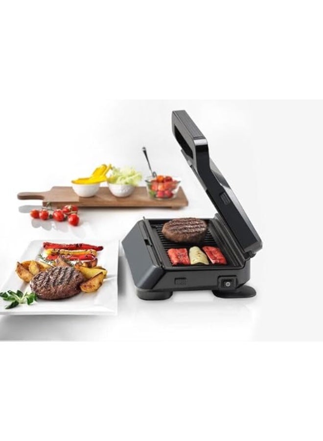 صانع الوجبات الخفيفة سناك ميكر 5، بتصميم عصري، مع ألواح مطلية غير لاصقة، باللون الأسود، بقدرة 800 واط، مع سطح قابل للإزالة - Image 4