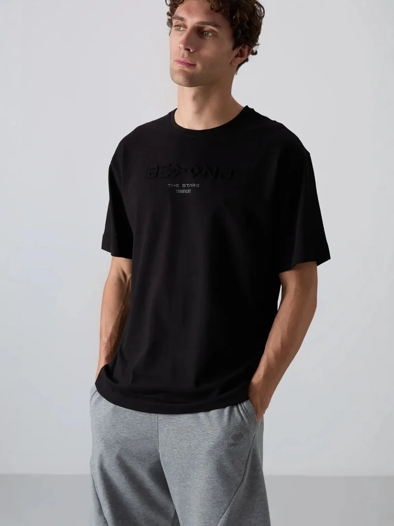 TOMMYLIFE TOMMY Oversized Cotton-Polyester Logo T-Shirt