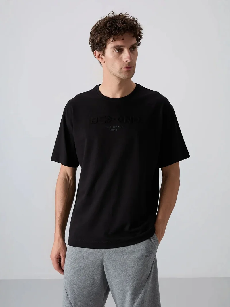 TOMMYLIFE TOMMY Oversized Cotton-Polyester Logo T-Shirt