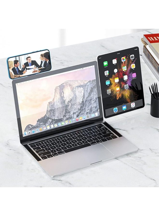 Magnetic Phone Holder for Laptop, Adjustable Side-Mounted Display Stand, Portable and Foldable Laptop Stand, Compatible with All Smartphones, Aluminum Alloy. - Image 2
