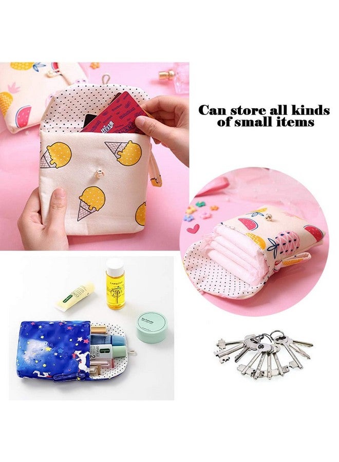 Instakart 1 Pcs Portable Sanitary Napkins Bag | Travel Pad Storage Bag For Cosmetic Jewellery Menstrual Cup Pouch Holder Organizer Women And Girls (Assorted Color) - Image 3