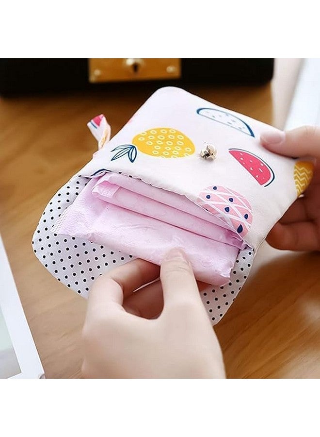 Instakart 1 Pcs Portable Sanitary Napkins Bag | Travel Pad Storage Bag For Cosmetic Jewellery Menstrual Cup Pouch Holder Organizer Women And Girls (Assorted Color) - Image 5