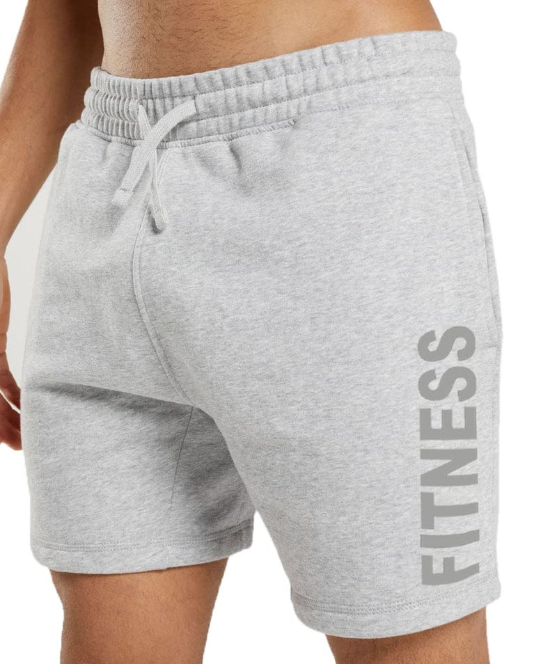 hotfits Men's Grey Training Rest Day Cotton Regular Shorts -L - Image 4