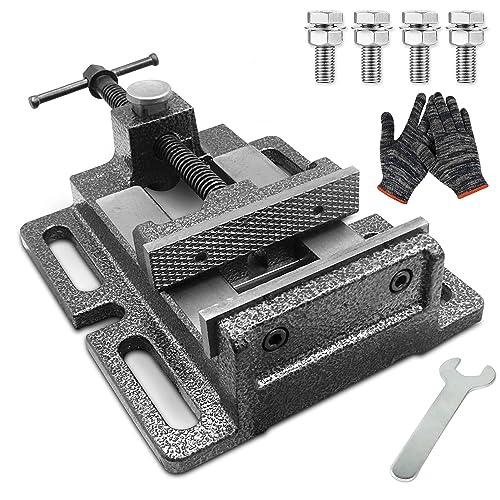 MYTEC Drill Press Vise, 4.0" Black, Quick Release Workbench Industrial Vise Clamp, High-grade cast steel Bench Clamp - Image 1