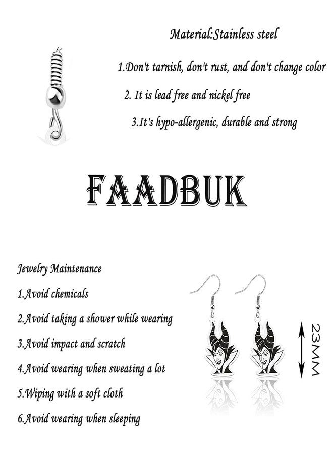 FAADBUK قرط FAADBUK الشرير والملكة المحبوبة - هدية من عالم القصص الخيالية (مقاس متوسط) - Image 2