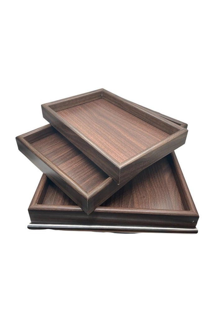 طقم صواني تقديم فاخرة من 3 قطع - Image 2