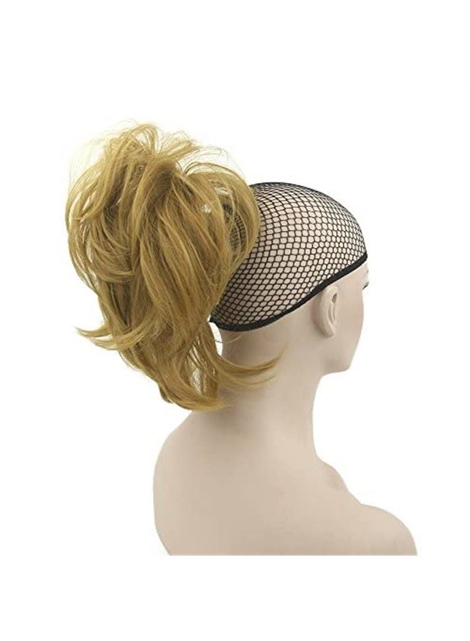 IMISSU Curly Flexible Claw Ponytail Hairpieces Synthetic Clip In Hair Extensions Little Pony Tail Hair Pieces (Copper) - Image 1