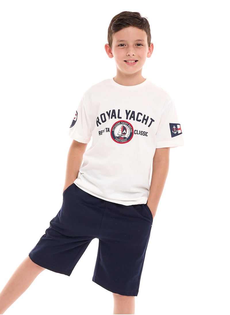 Boys 2-Piece Set: T-Shirt & short for (6-12 Years) Off-White -Navy - pzsku/ZD727CF8F98B2103A786AZ/45/_/1738304043/79d314f5-9018-4863-a5cf-cb37d45d7947