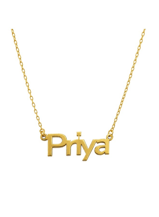 NENOUSH Kids Name Necklace | Balloon Font Letter Pendant Chain 35cm | Gold Tone Jewelry | Birthday Party Gift for Girls | Daily Wear Fashion Jewelry for Special Occasions - Image 1