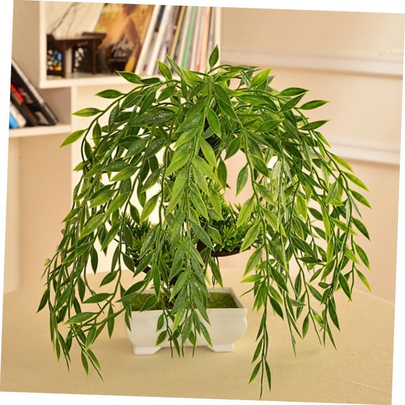 1Pc Simulated Pine Bonsai Plant Ornament Indoor Potted Decor for Office Bookshelf Windowsill Easy Care Faux Greenery for Home Vitality Atmosphere - Image 5