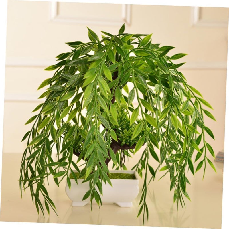 1Pc Simulated Pine Bonsai Plant Ornament Indoor Potted Decor for Office Bookshelf Windowsill Easy Care Faux Greenery for Home Vitality Atmosphere - Image 4