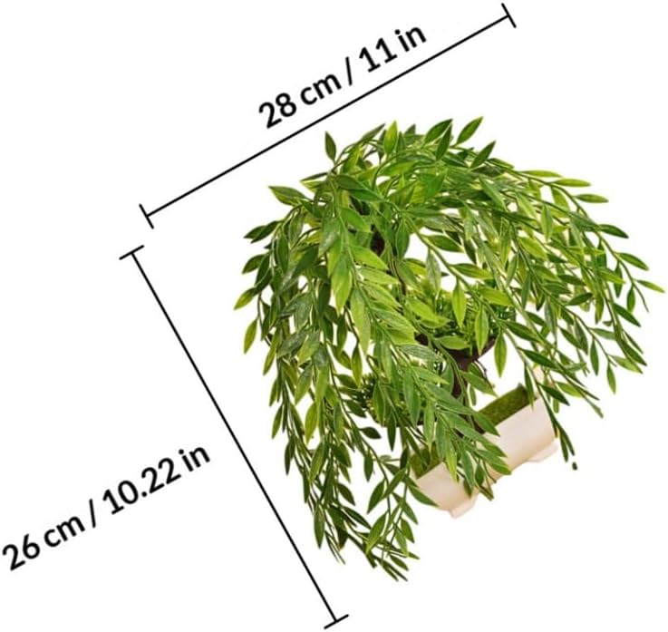 1Pc Simulated Pine Bonsai Plant Ornament Indoor Potted Decor for Office Bookshelf Windowsill Easy Care Faux Greenery for Home Vitality Atmosphere - Image 2
