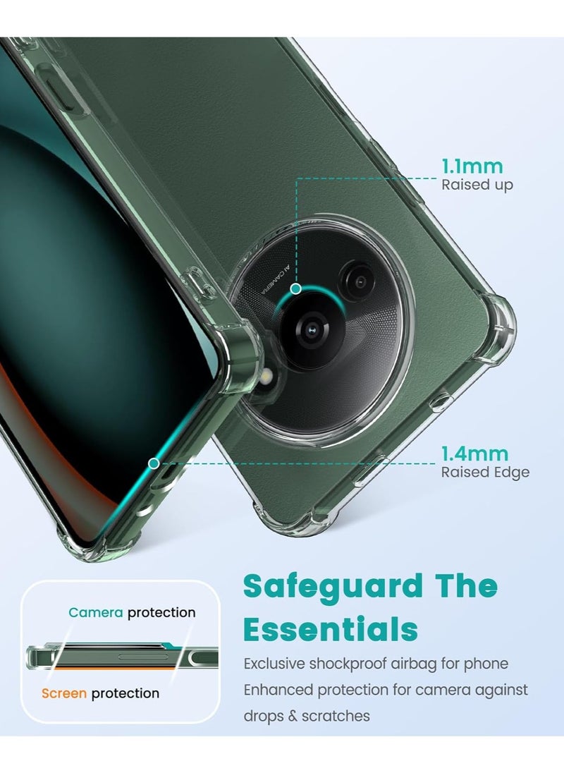 Case for Xiaomi Redmi A3 Soft TPU Clear Cover Lightweight Shock Protective Cover with Camera Protection Designed for Redmi A3