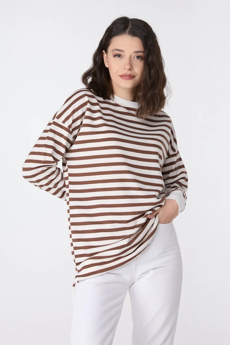 Tofisa 23891-TABA Striped Tunic