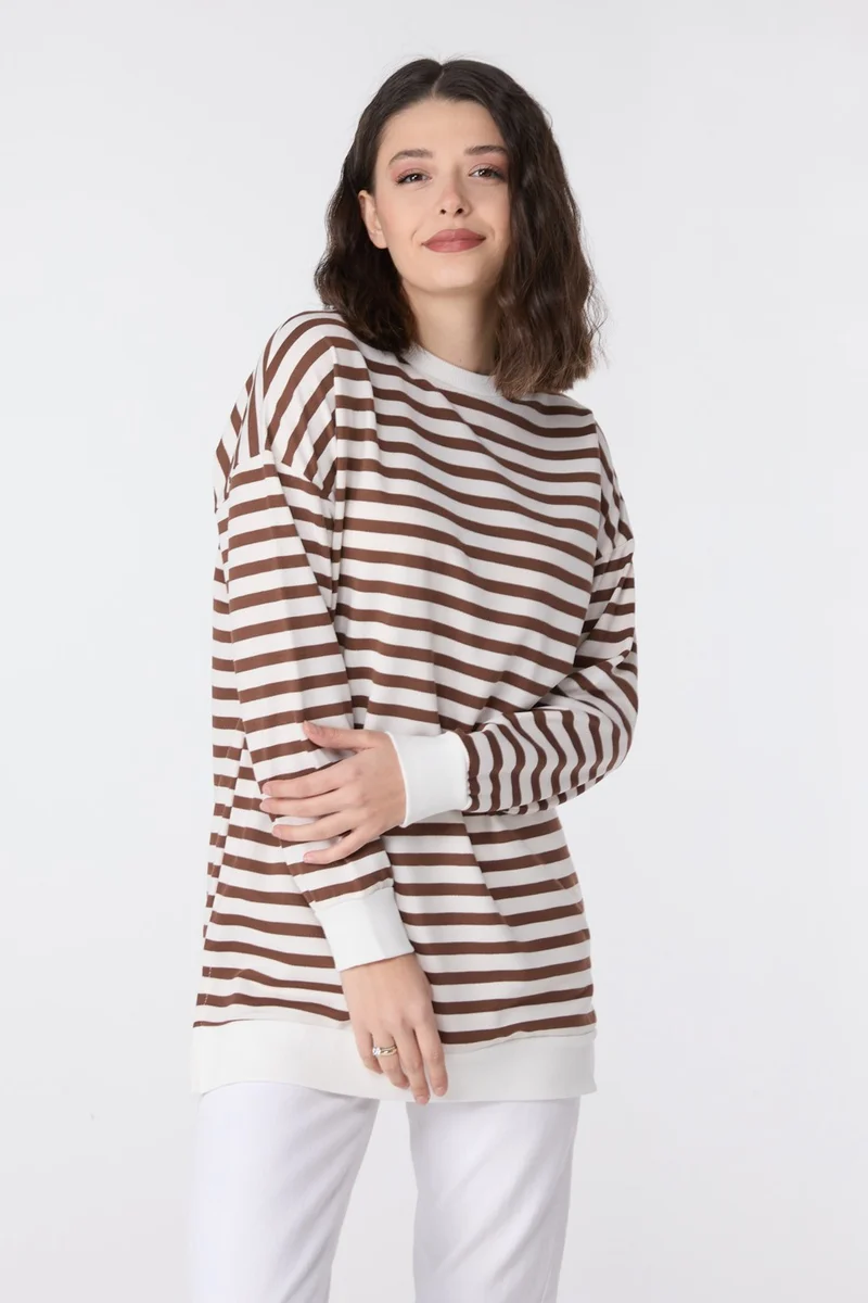 Tofisa 23891-TABA Striped Tunic