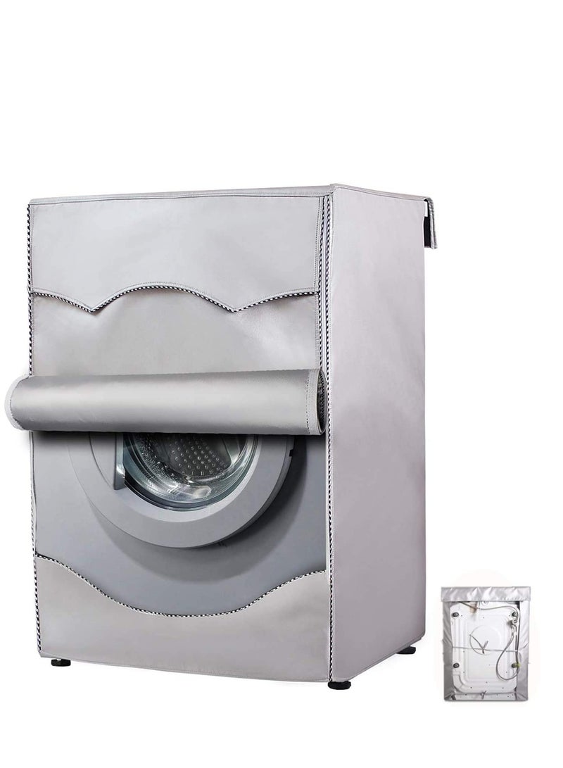 Waterproof and Dustproof Washer and Dryer Cover, Thick Oxford Cloth for Front Loading Machines, Silver Coating, Sun Resistant and Durable - Image 1