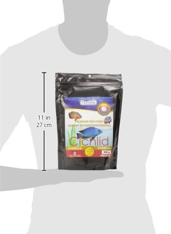 Northfin Cichlid Formula Fish Food - Slow Sinking Pellets for Cichlids (3mm, 500g) | Premium High-Protein, All-Natural Cichlid Diet to Enhance Color & Growth - No Fillers, No Hormones, Made in Canada - Image 2
