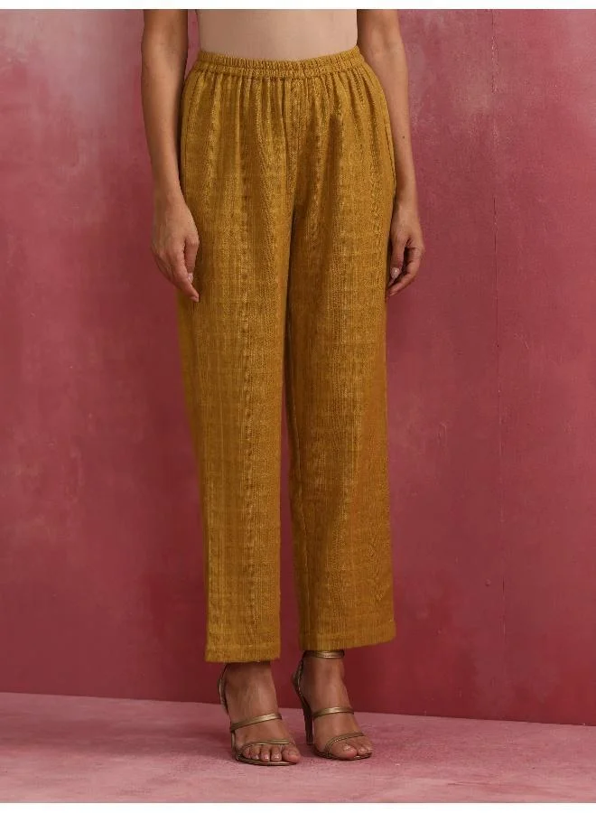 ترو برونز trueBrowns Mustard Cotton Dobby Co-ord set
