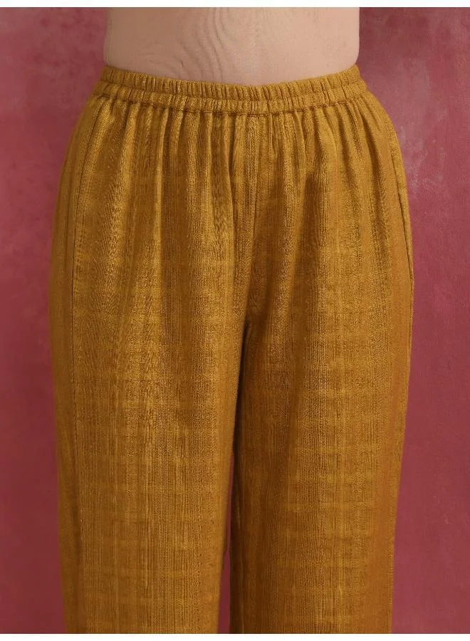 ترو برونز trueBrowns Mustard Cotton Dobby Co-ord set