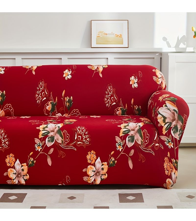 Elastic Sofa Cover Full Protection All Season Universal Printed Double 57x73 Inch Fabric Dust Protector Module Color - Image 2