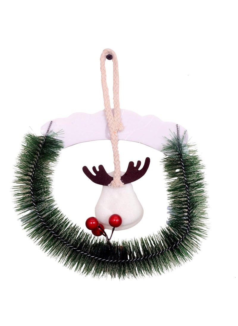 RASHRI ; One For All RASHRI One For All Christmas Wreath for Front Door 9 inch23cm Door Wreaths Christmas Home Door Hanger Wall Car Decoration  - Image 1