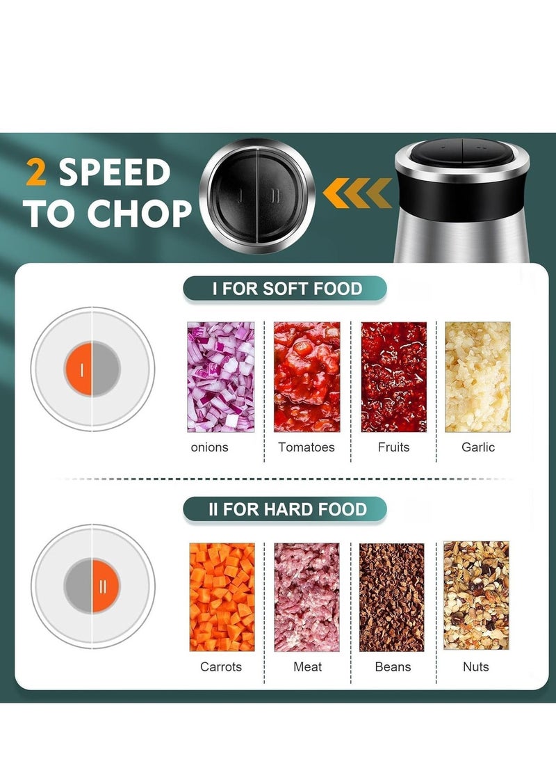 RAF Food Processor 800W – 3L Capacity Electric Chopper with Four Sharp Spiral Blades, Stainless Steel Motor, Multi-Function Meat, Vegetable & Fruit Grinder - Image 5