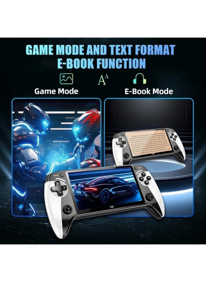 وحدة ألعاب X9 ريترو المحمولة، شاشة IPS عالية الدقة مقاس 5.5 بوصة، وحدة محاكاة محمولة مدمج بها أكثر من 20,000 لعبة، تدعم إخراج HDMI للتلفزيون وعمر بطارية يدوم أكثر من 5 ساعات، نظام ألعاب ريترو محمول. - Image 4