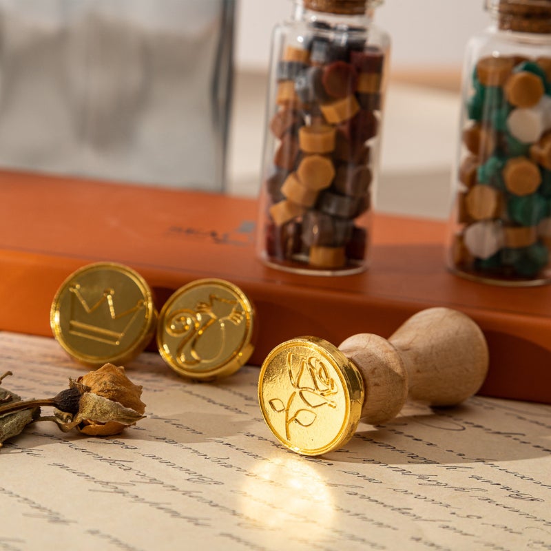 Wax Seal Stamp Kit with 3pcs Seal Stamp and 2 Bottle of Wax Beads Spoon/Candle for Christmas Vintage Envelopes Letters Mailing Crafts Gift for Envelopes Letter Cards Wedding Invitations Packaging - Image 4