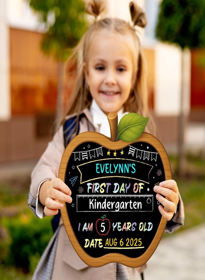 JUESMOS First Day of School Sign - Double-Sided First & Last Day of School Chalkboard Sign for Kids Girls Boys - Reusable Back to Schools Board for Preschool Pre-K Kindergarten 1st Grade Photo Props - Image 5