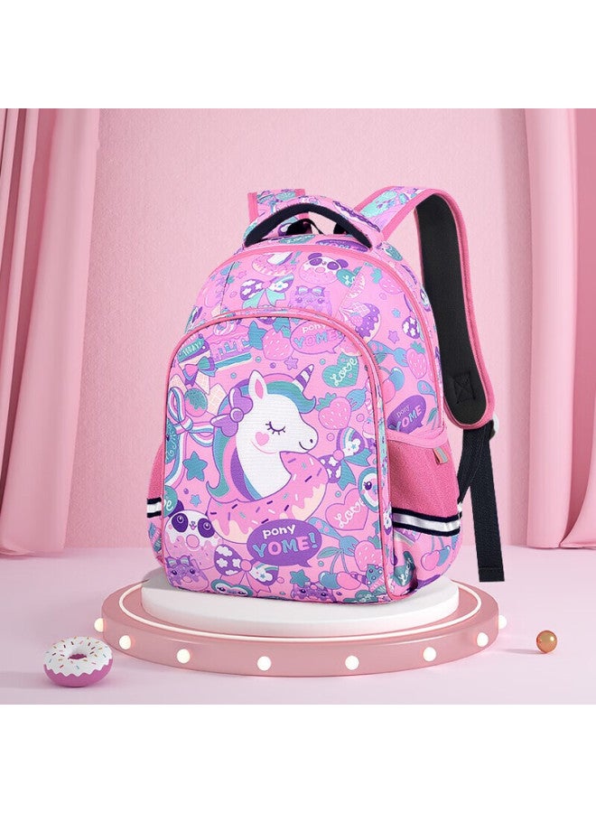 Yome School Backpack For Elementary Students Grades 3-6 Girls Lightweight Large Capacity Double Shoulder Bag Dream Pegasus - Image 1