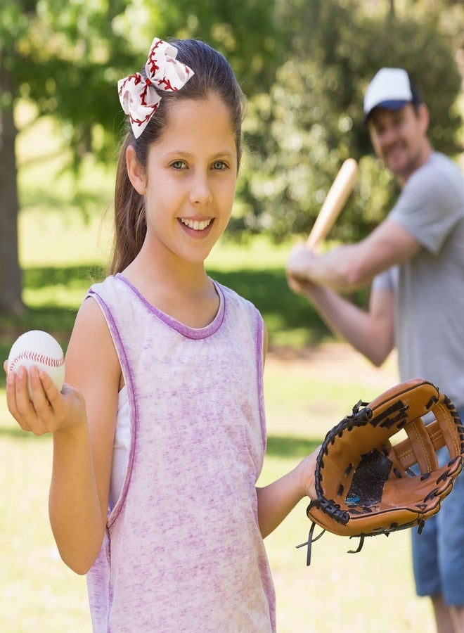 وولاين مجموعة مشابك شعر لامعة على شكل فيونكة بيسبول من قطعتين من والين، باللونين الأحمر والأبيض، مزينة بشريط غروغرين، ومشابك شعر على شكل فيونكة، إكسسوارات شعر للبنات والمراهقات والأطفال الصغار. - Image 5