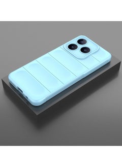 ماركة غير محددة حافظة حماية ممتازة من السيليكون الخلفي متوافقة مع Realme C63/C61/Note 60 Magic Shield حافظة مقاومة للصدمات مع حماية للكاميرا (أزرق فاتح)  - Image 2