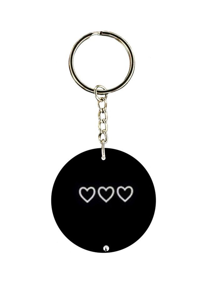 RKN Double Sided Heart Printed Keychain