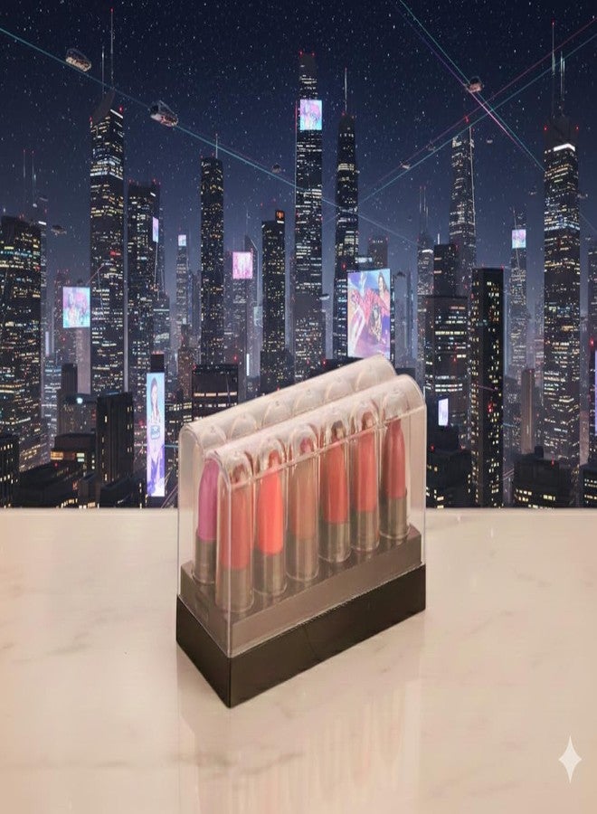 بينر مجموعة أحمر شفاه بينر مات ميني، 12 لونًا، أحمر شفاه بحجم مناسب للسفر، لمسة نهائية مطفية - Image 3