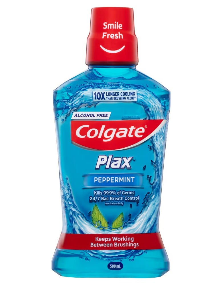 Colgate Pack Of 3 Colgate Plax Peppermint Mouth Wash 500ml - Image 4
