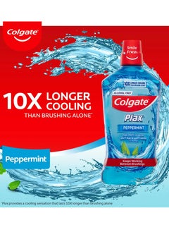 Colgate Pack Of 3 Colgate Plax Peppermint Mouth Wash 500ml  - Image 5