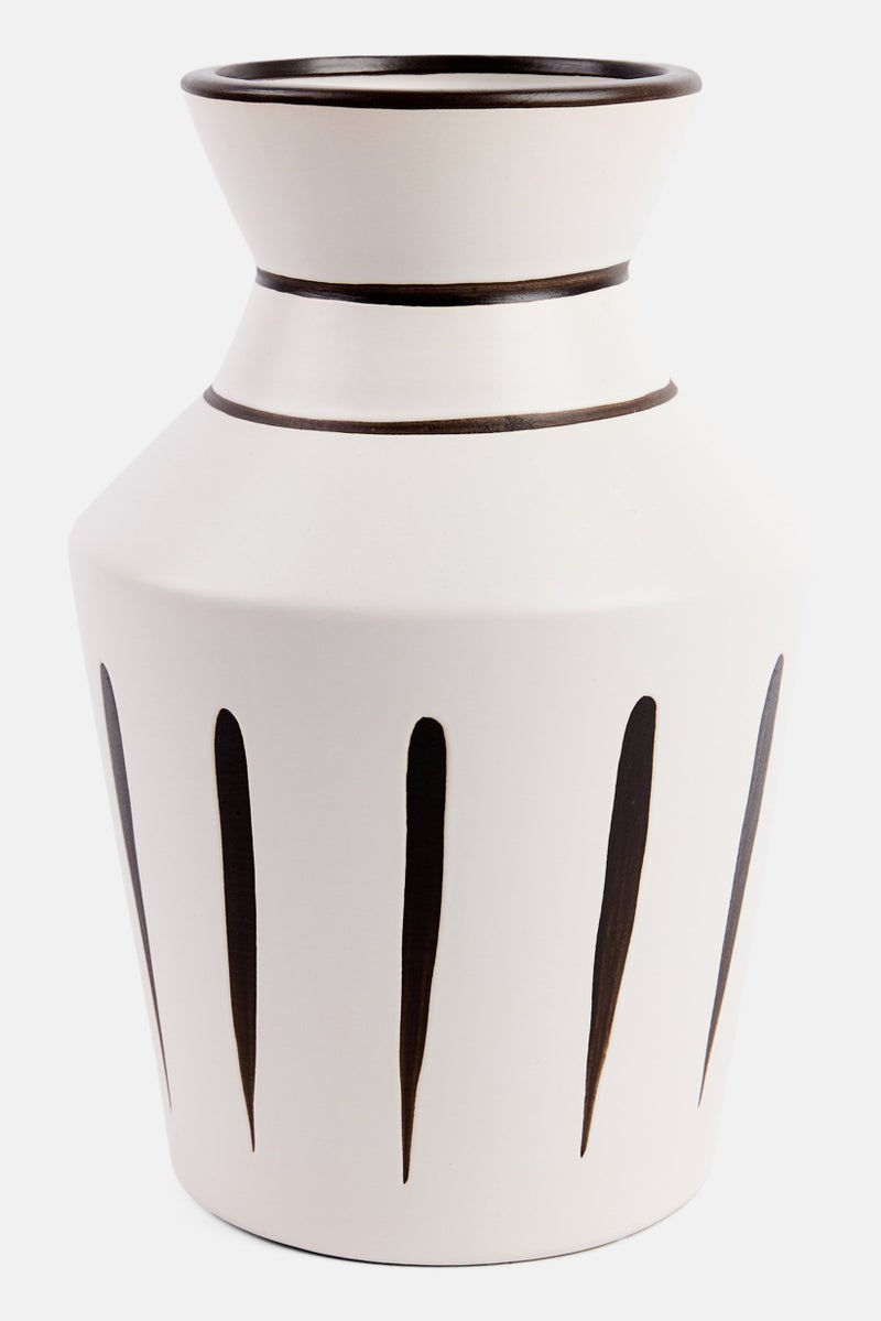 Muy Mucho Handmade Ceramic Vase, White  - Image 1
