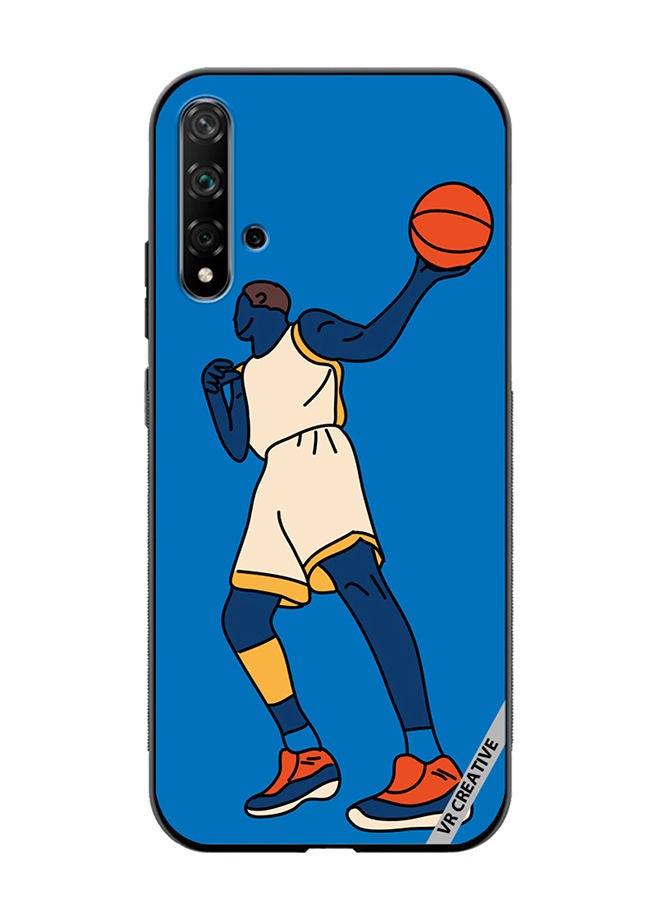 VR CREATIVE Protective Case Cover For Huawei Nova 5T Basketball Player In Action With Ball Design Multicolour - Image 1