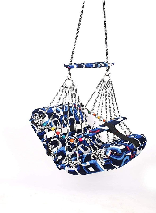 Oonies Ganesh Tex Fab Cotton Swing for Kids Baby's Children Folding and Washable 0-3 Years with Safety Belt Home Garden Jhula for Babies for Indoor Outdoor, Baby Hanging. Swing Jhula - Image 4